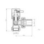 Brass Knurled Round Angled Radiator Valves