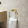Brass Knurled Towel Ring - Arissa