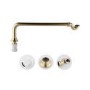 Brushed Brass Traditional Exposed Shallow Seal Bath Trap & Pipe - Park Royal