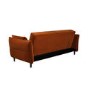 3 Seater Click-Clack Sofa Bed in Burnt Orange Velvet - Bobby