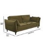 3 Seater Click-Clack Sofa Bed in Olive Green Velvet - Bobby