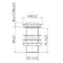 Brushed Bronze Click Clack Unslotted Basin Waste - Arissa