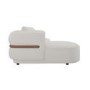 Cream Chenille 4 Seater Left Hand L-Shape Curved Chaise Corner Sofa - Bodhi