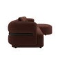 Dark Rust Velvet 4 Seater Right Hand L-Shape Curved Chaise Corner Sofa - Bodhi