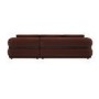 Dark Rust Velvet 4 Seater Right Hand L-Shape Curved Chaise Corner Sofa - Bodhi