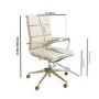 Beige Faux Leather High Back Office Swivel Chair - Benson