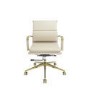 Beige Faux Leather Office Swivel Chair - Benson