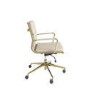 Beige Faux Leather Office Swivel Chair - Benson