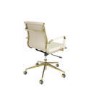 Beige Faux Leather Office Swivel Chair - Benson