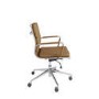 Tan Faux Leather Office Swivel Chair - Benson