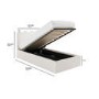 Cream Boucle Single Ottoman Bed with Scalloped Headboard - Boba