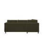 4 Seater Pull-Out Corner Sofa Bed with Storage in Olive Green Velvet - Boe