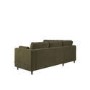 4 Seater Pull-Out Corner Sofa Bed with Storage in Olive Green Velvet - Boe