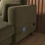 6 Seater Pull-Out U-Shape Sofa Bed with Storage in Olive Green Velvet - Boe