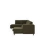 6 Seater Pull-Out U-Shape Sofa Bed with Storage in Olive Green Velvet - Boe