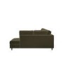 6 Seater Pull-Out U-Shape Sofa Bed with Storage in Olive Green Velvet - Boe
