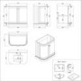 800mm Beige Curved Freestanding Vanity Unit with Basin - Bowland