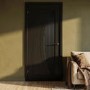 Internal Black Door with Reeded Panel - Pre-Finished - 1981 x 686 x 35mm - Salerno - XL Joinery