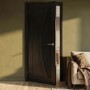 Internal Black Door with Reeded Panel - Pre-Finished - 1981 x 686 x 35mm - Salerno - XL Joinery