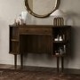 Dark Oak Dressing Table with Drawer and Cupboards - Breuer