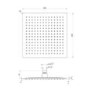Chrome 2 Outlet Ceiling Mounted Thermostatic Mixer Shower Set with Hand Shower - Cube