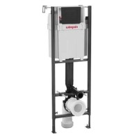 ONLY OPENED - Wirquin Initio Compact WC Frame with Black Flush Plate