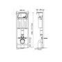 ONLY OPENED - Wirquin Initio Compact WC Frame with Black Flush Plate