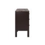 Wide Dark Wood Sideboard with Marble Top - Alessio