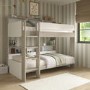 White & Oak Bunk Bed with Storage Shelves and Drawer - Aire
