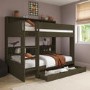 Green Bunk Bed with Storage Shelves and Drawer - Aire