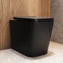 Matt Black Back to Wall Rimless Toilet with Soft Close Seat - Albi