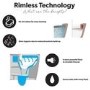 Matt Black Back to Wall Rimless Toilet with Soft Close Seat - Albi