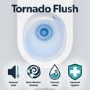 Wall Hung Toilet with Soft Close Seat, Pneumatic Chrome Flush Plate, 820mm Frame & Cistern - Albi