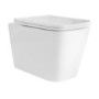 Wall Hung Toilet with Soft Close Seat, Pneumatic Black Flush Plate, 1168mm Frame & Cistern - Albi