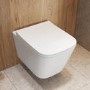Wall Hung Rimless Toilet with Tornado Flush and Soft Close Seat - Albi