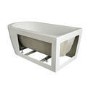 Freestanding Shower Bath Single Ended Left Hand Corner with Brass Bath Screen 1500 x 800mm - Amaro