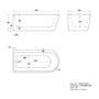 Chrome Freestanding Left Hand Shower Bath Suite with Toilet and Basin - Amaro