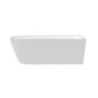 Freestanding Shower Bath Single Ended Right Hand Corner with Black Bath Screen 1650 x 800mm - Amaro
