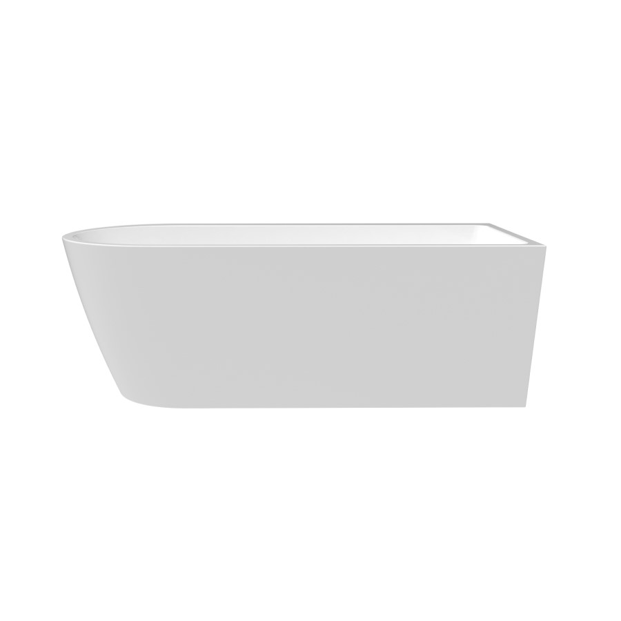 Freestanding Shower Bath Single Ended Right Hand Corner with Black Bath Screen 1650 x 800mm - Amaro