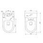 Chrome Freestanding Right Hand Shower Bath Suite with Toilet and Basin - Amaro