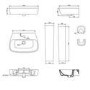 Chrome Freestanding Right Hand Shower Bath Suite with Toilet and Basin - Amaro