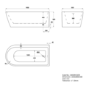 Brass Freestanding Right Hand Shower Bath Suite with Toilet and Basin - Amaro