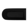 Matt Black Freestanding Shower Bath Single Ended Right Hand Corner with Black Bath Screen 1650 x 800mm - Amaro