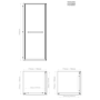 900x900mm Brushed Brass Square Sliding In-fold Shower Enclosure 6mm Glass and Low Profile Shower Tray - Apollo