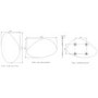 Pebble Frameless Wall Mirror 50cm x 80cm - Apollo