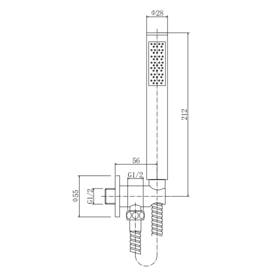Brushed Bronze 2 Outlet Wall Mounted Thermostatic Mixer Shower Set with Hand Shower - Arissa