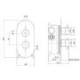 Brushed Brass 1 Outlet Wall Mounted Thermostatic Mixer Shower Set - Arissa