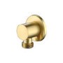 Brushed Brass 2 Outlet Wall Mounted Thermostatic Mixer Shower Set with Hand Shower and Slide Rail Kit - Arissa