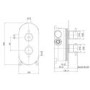 Brushed Brass 2 Outlet Thermostatic Bath Mixer Shower Set With Hand Shower and Bath Filler Spout - Arissa