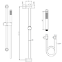 Brushed Brass 2 Outlet Wall Mounted Thermostatic Mixer Shower Set with Hand Shower and Diverter Controls - Arissa